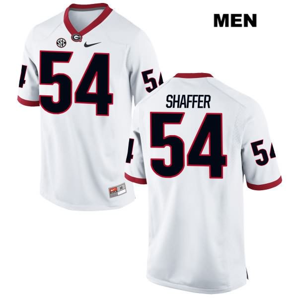 Georgia Bulldogs Men's Justin Shaffer #54 NCAA Authentic White Nike Stitched College Football Jersey MRM6456SW